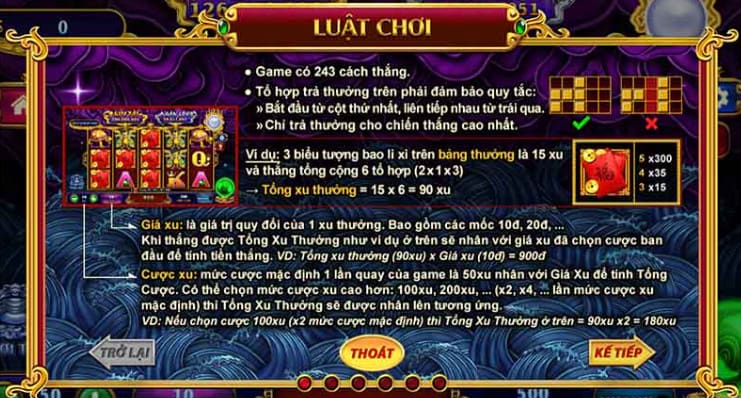 Luật chơi Nổ Hũ Kho Tàng Ngũ Long 123b